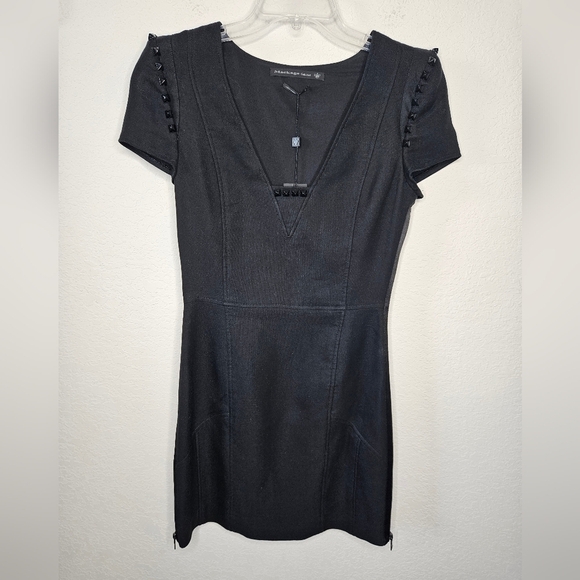Mackage Dresses & Skirts - NWT Mackage Collection Studded Zipper Side Detail Structured Cap Sleeve Dress